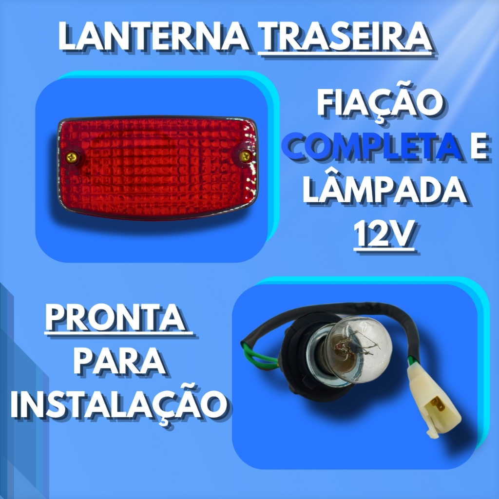 Lanterna Traseira Completa Cg Titan Today Xlr Xls 125 1984 A 1999 — imagem 2 de 2