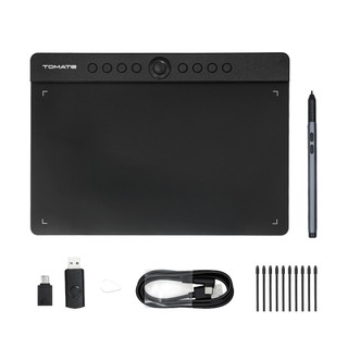 Mesa Digitalizadora 10x6" com Caneta Sensível 8192 Níveis 8 Teclas de Atalho Conexão USB-C OTG