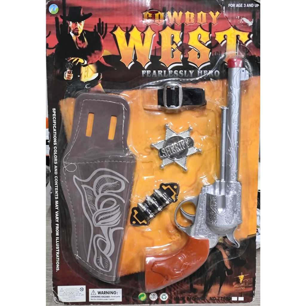 Brinquedo de revolver velho oeste xerife cowboy