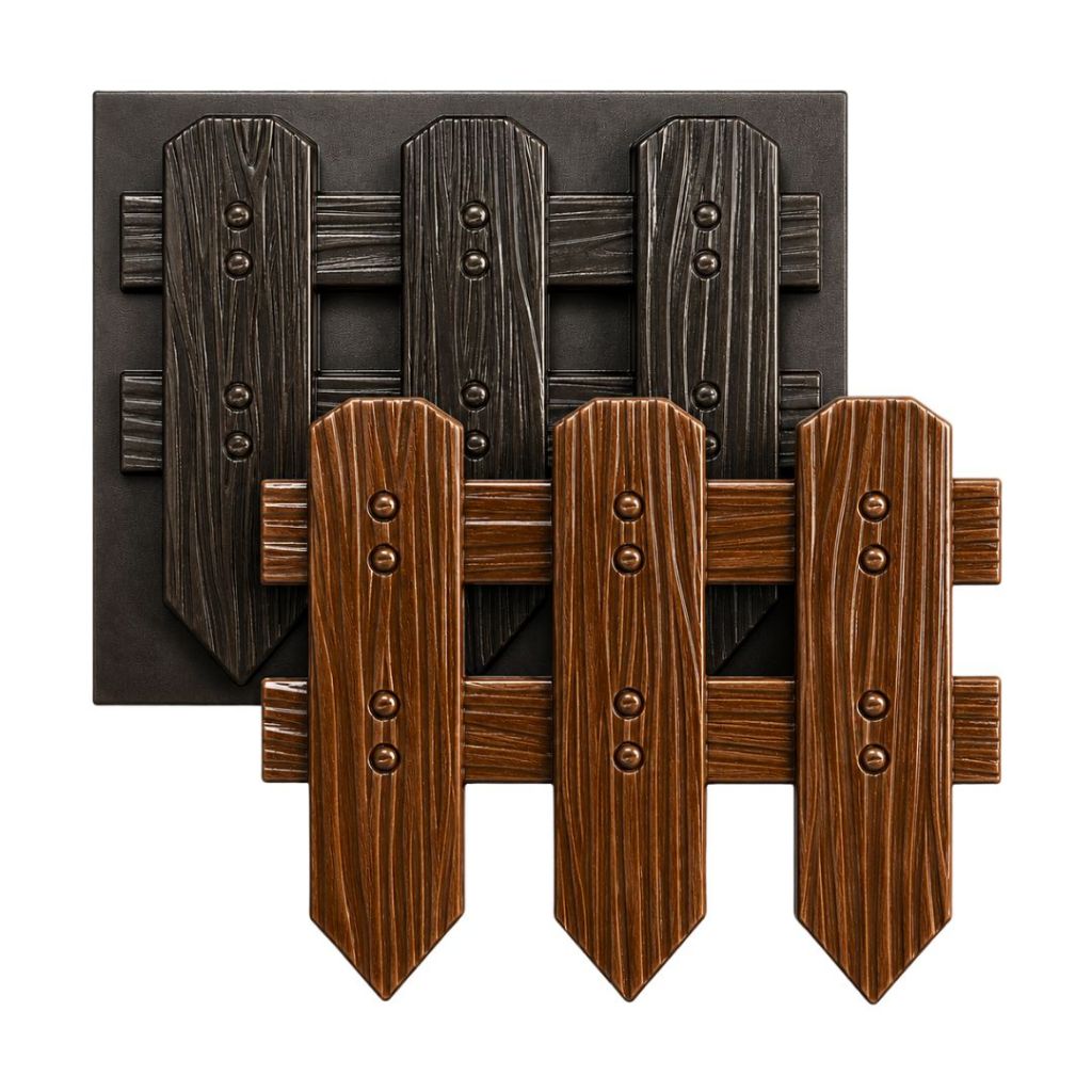 Forma Para Guia Jardim Cerca Imitação Madeira  ABS-Ce0804