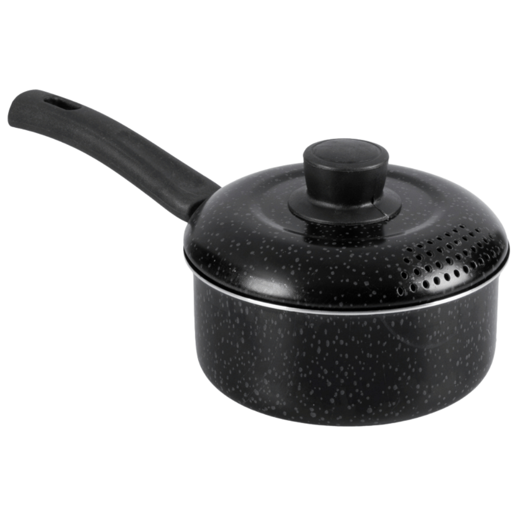 Panela Antiaderente Tampa Aluminio 14Cm Preto Nacional