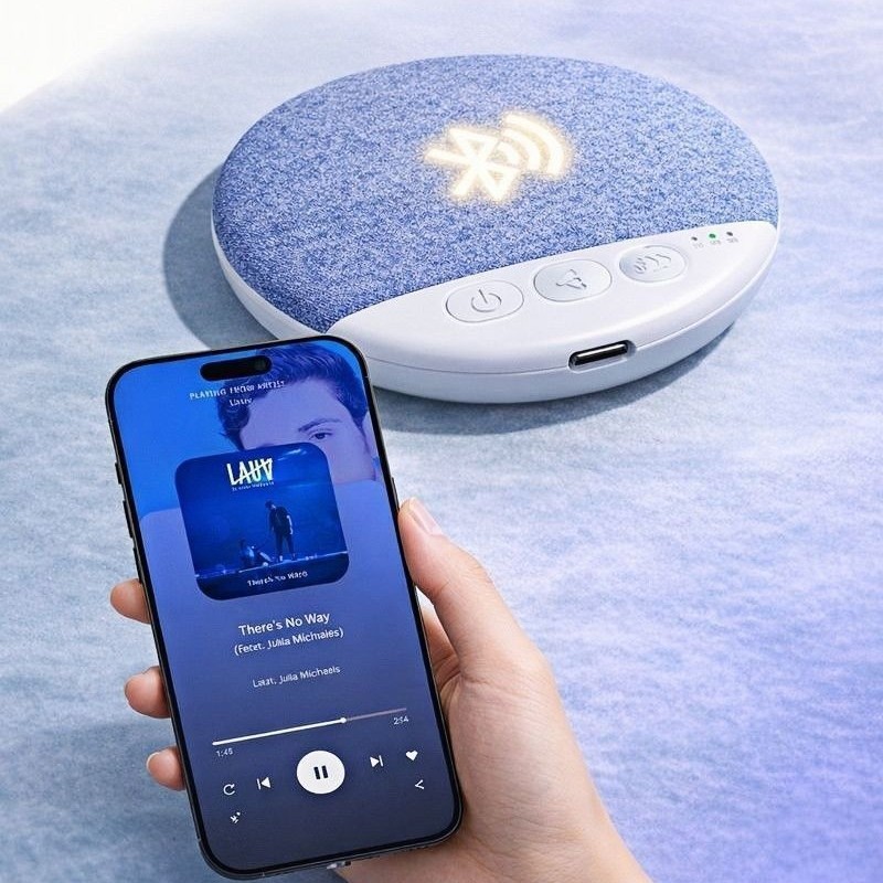 Mini Alto-falante de Travesseiro com Condução Óssea Bluetooth - Modo Sono Silencioso Portátil com Temporizador — imagem 2 de 2