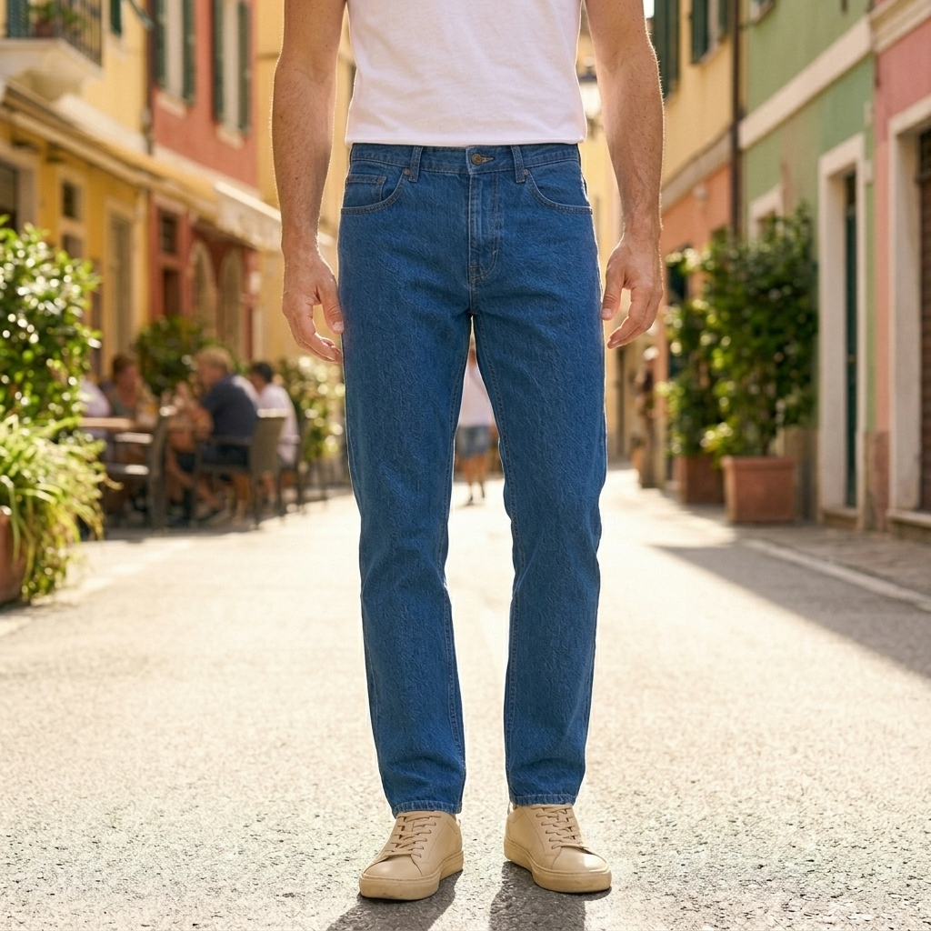 Calça Jeans Masculina Tradicional Básica Reta Bamborra