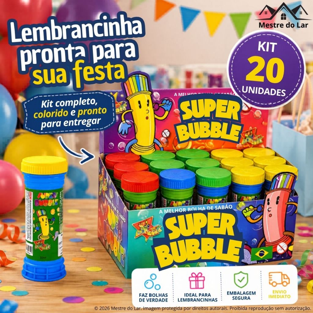 Kit 20 Bolha De Sabão Lembrancinha Festa Junina Sacolinha Surpresa Aniversário Brinquedo Infantil