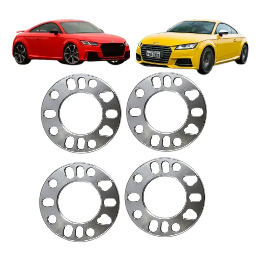 Kit 4 Espaçador 7mm Alargador Roda Audi Tt 5x100 4 E 5 Furo