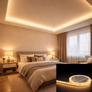 Fita LED 12V 5m 240 LEDs/m Branco Frio ou Branco Quente ou Branco Neutro18W/m Luz para Decoração Interna