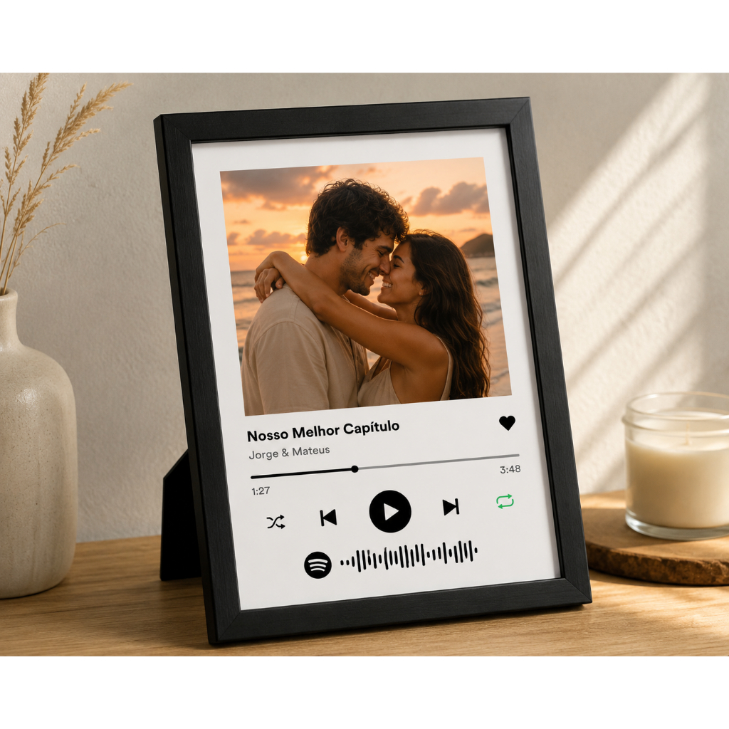 kit polaroides Spotify Personalizada de diversos tamanhos inclusive para porta retrato.