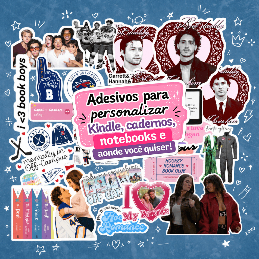Kit 28 Adesivos Stickers Resistente Água Kindle e Books Off Campus Colagem e Personalização