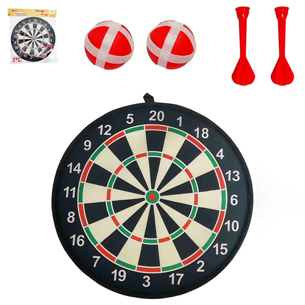 Kit 21 Jogo de Dardos e Bolinhas Parede Brinquedo Tiro ao Alvo