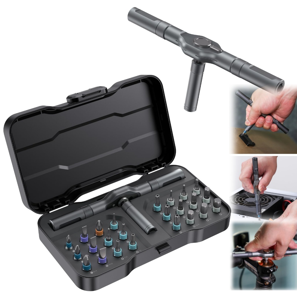 24 Em 1 Chave De Catraca Conjunto De Fenda Com Bits Magnéticos Ferramentas Manuais De Precisão