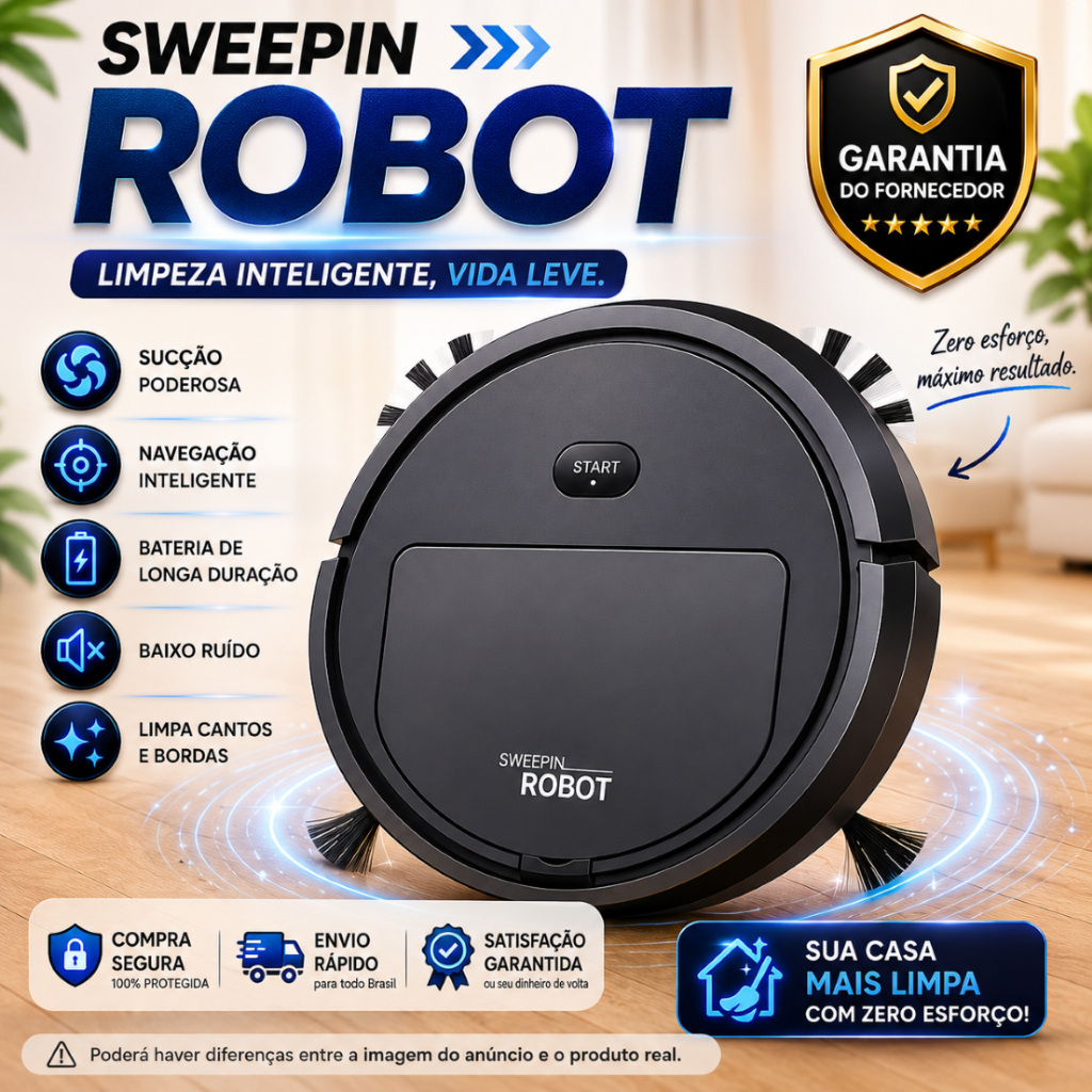 Robô Aspirador de Pó Recarregável 110v - (Cores Sortidas)