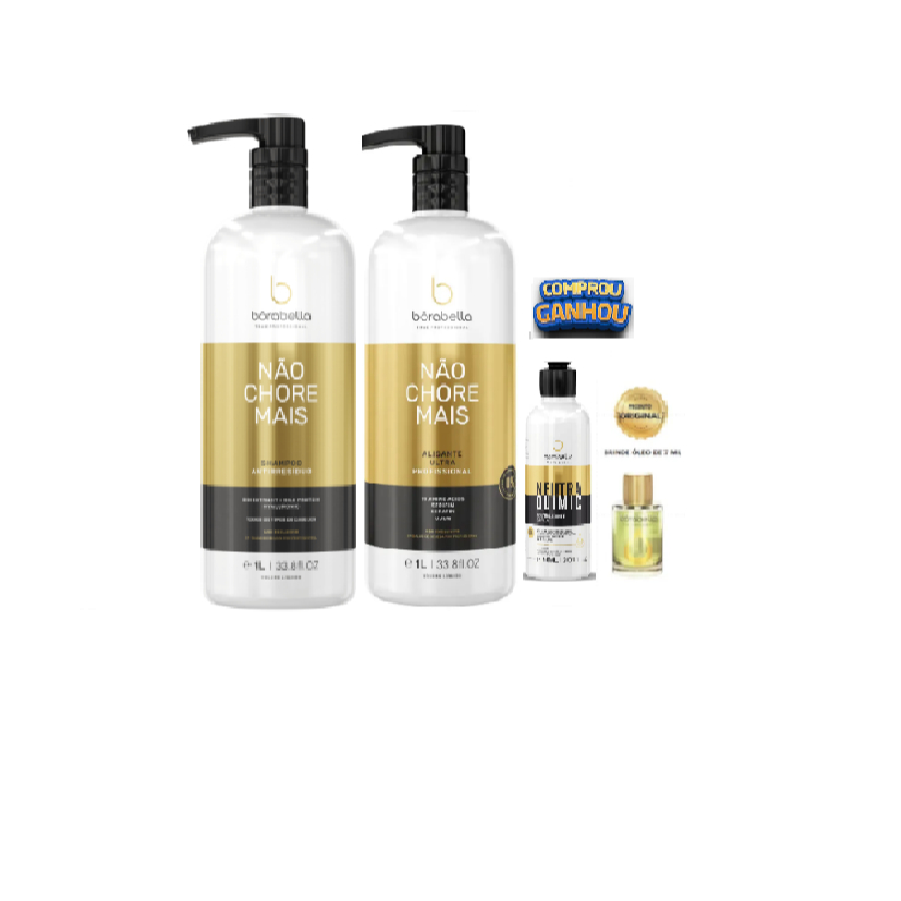 Borabella kit  Progressiva Não Chore Mais 19 Aminoacidos 2x1l + neutraquimic de 90 ml + óleo de 7ml