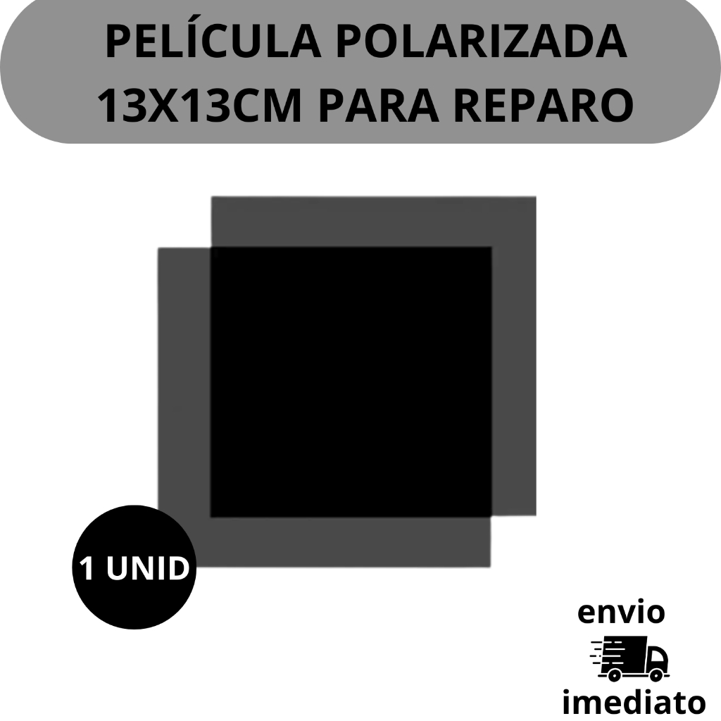 Película polarizada 13x13cm para painel CB/BROS/XRE