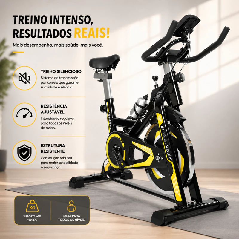 Bicicleta Spinning Profissional Ergométrica Silenciosa Indoor Solperk — foto 8