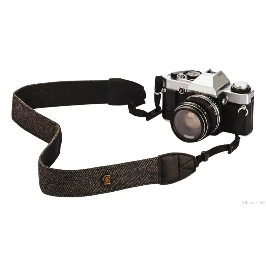Alça Para Câmera DSLR Correia Cinto Ajustável de Pescoço Canon Nikon Sony Resistente Profissional Na Cor Cinza