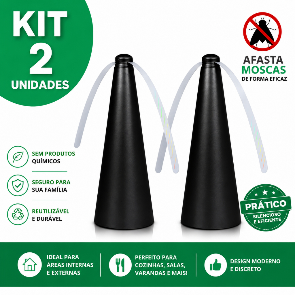 Kit 2 Espanta Mosca Ventiladores Repelente de Mosquitos e Insetos para Mesa Área Externa Silencioso