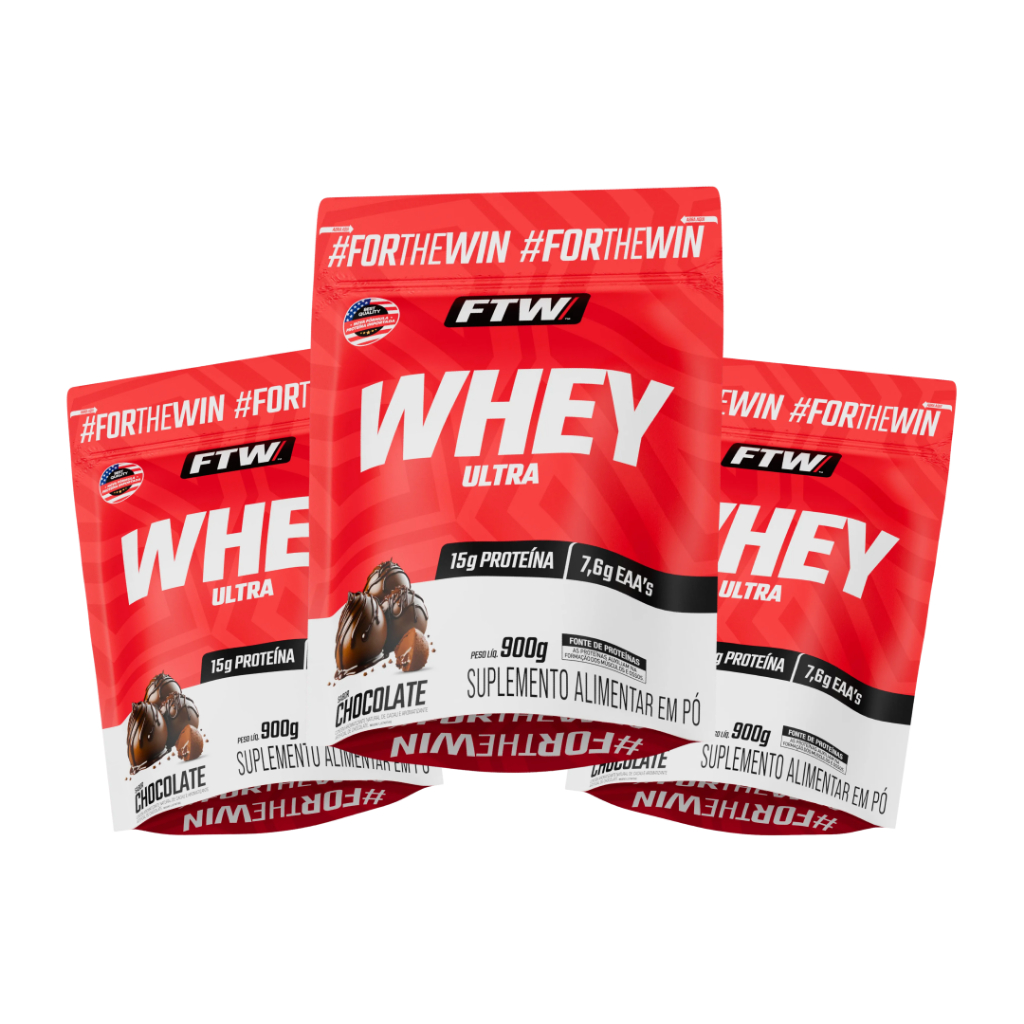 Kit 3x Whey Ultra Protein Refil 900g - FTW