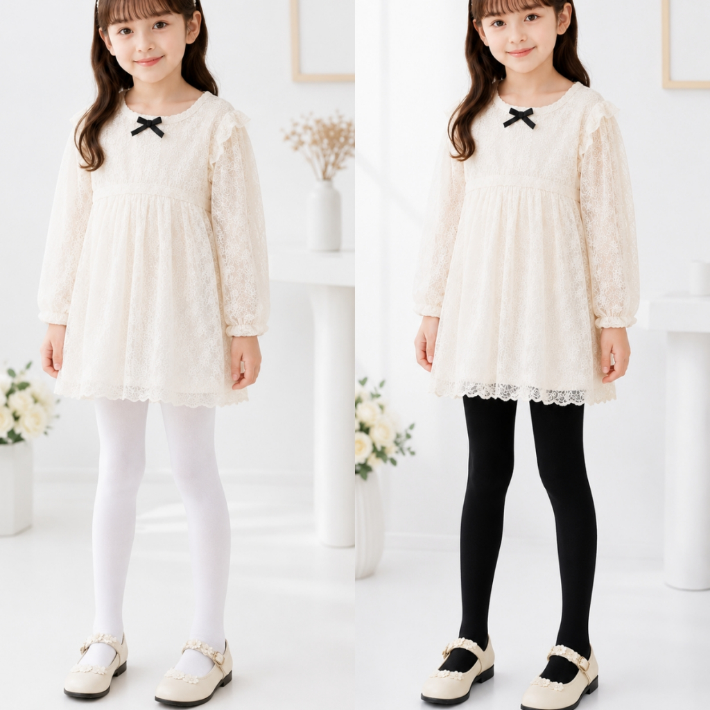 1 pçs de Meia Calça Lisas  PRETO E BRANCO COLORIDOS Infantil Bebê Juvenil - Meia para o Inverno 2 a 14 anos