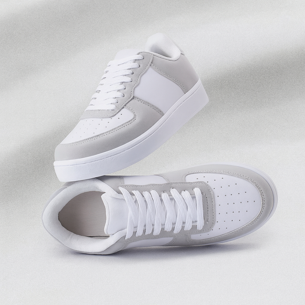 Tênis Plataforma Casual Feminino Masculino Branco Leve Confortável Estiloso