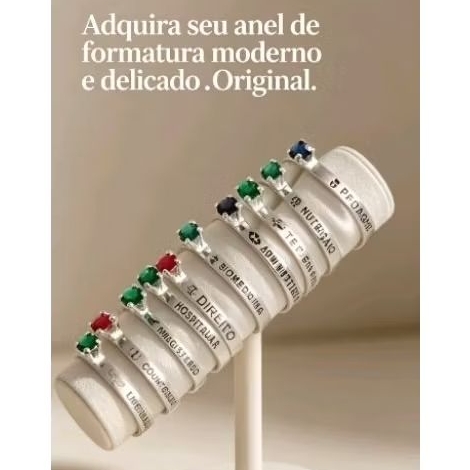 Anel formatura , Todos os cursos, prata legítma.nutricao, TEC enfermagem , fotografia , gestão hospital .