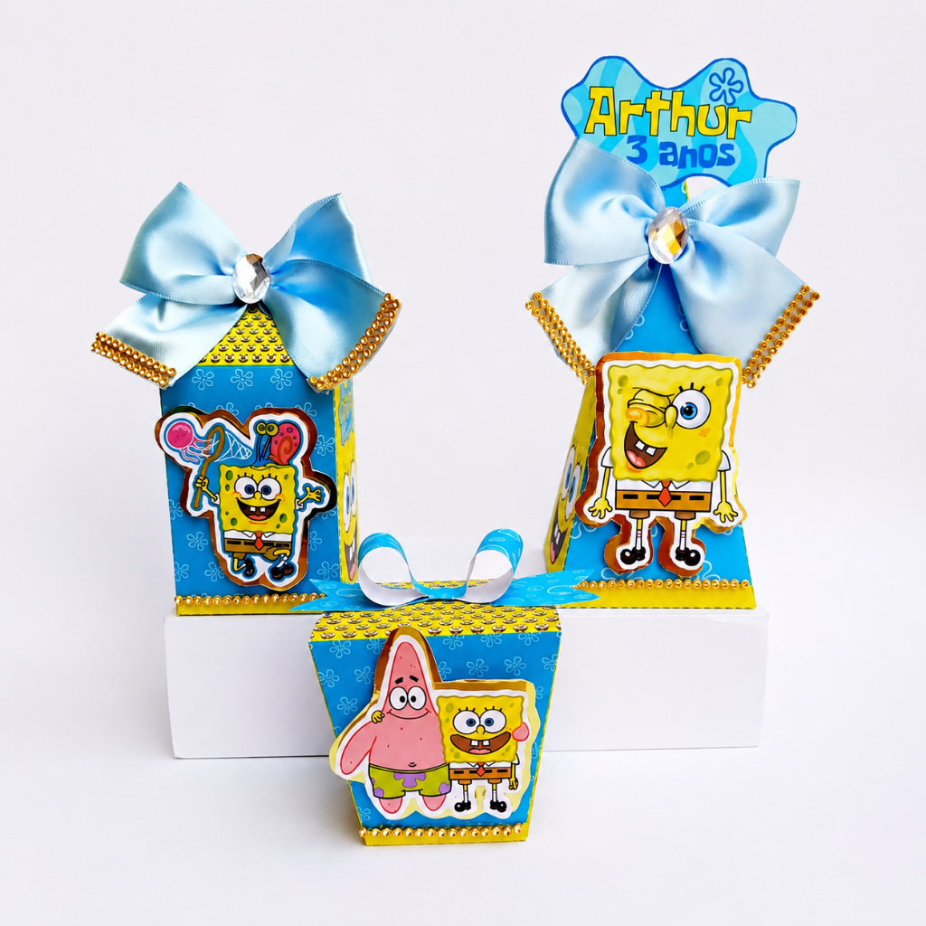 Kit Festa Bob Esponja Personalizada /Lembrancinha de Festa/caixas personalizadas /Aniversário