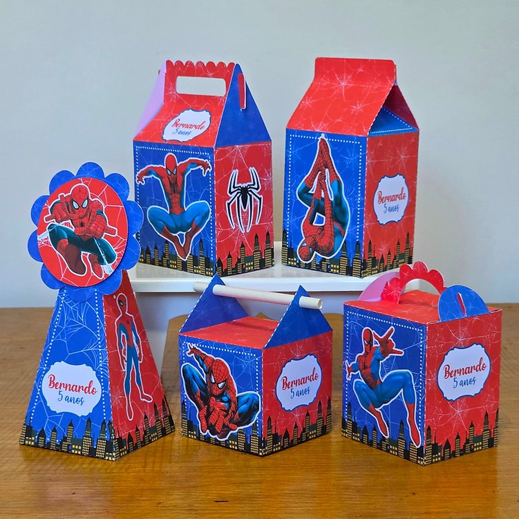 Kit Festa Homem Aranha Lembrancinha Aniversário Infantil - ENVIO RÁPIDO