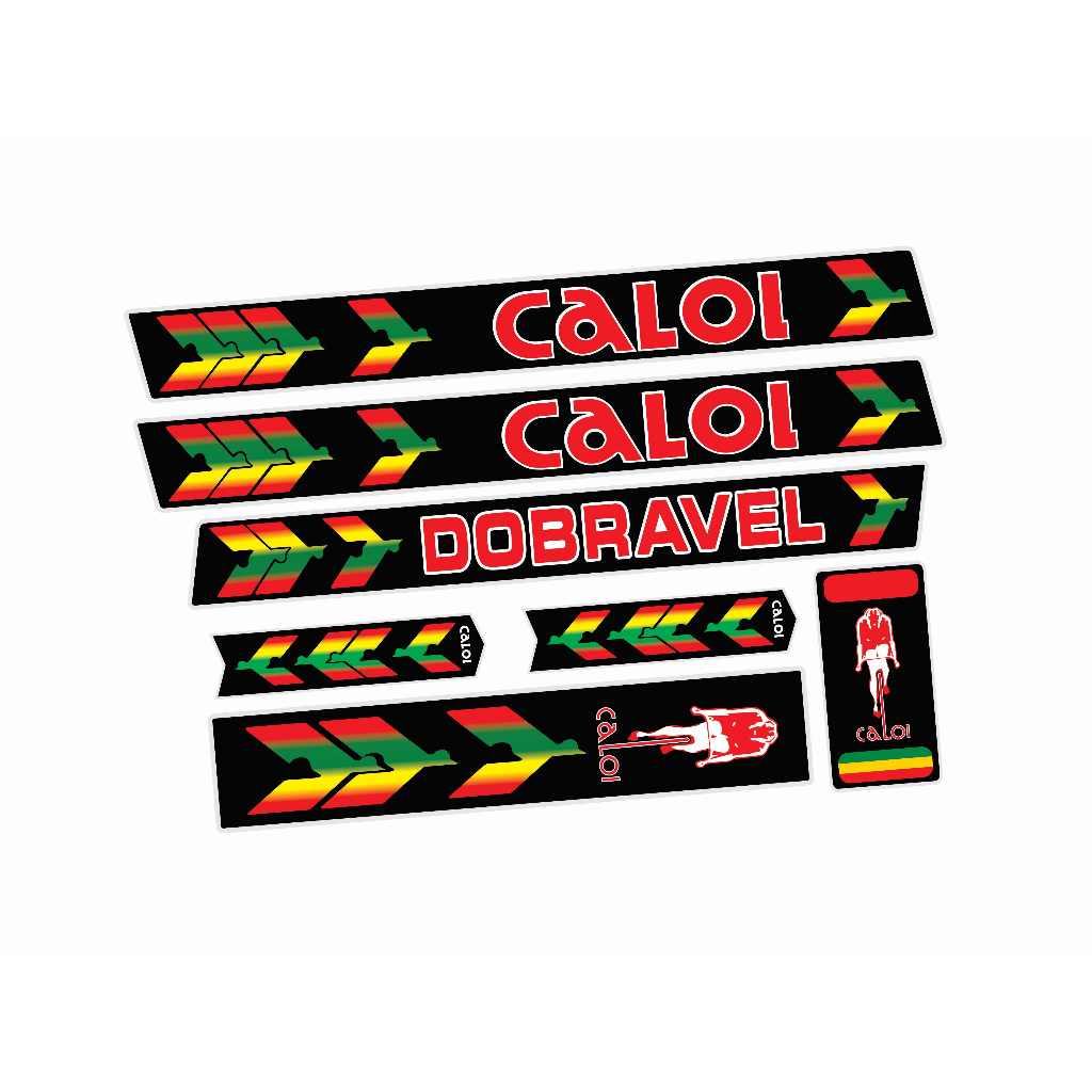 Kit Adesivos Bicicleta Caloi Berlineta 1978 Vermelho Dobrável