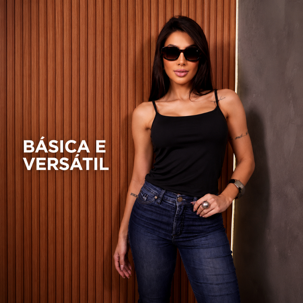 Regata De Alcinha Feminina Básica Tecido Suplex Premium Blusinha Versátil Confortável