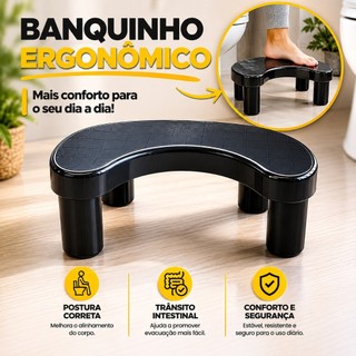 Banquinho Para Apoio Dos Pes Banheiro Cocoras Ergonomico Antiderrapante Descanso De Pe Po…