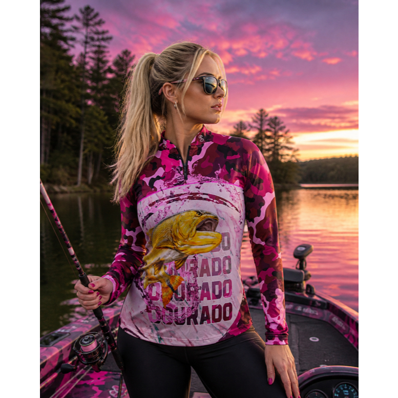Camiseta Camisa Manga Longa Pesca com Proteção UV+50-Estampada-Ideal para Atividades ao ar Livre-Não desbota SK-103