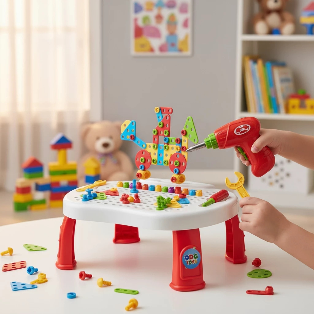 Mesa Criativa Infantil Educativa Montagem Pedagógica Atividades Brinquedo Aprendizado