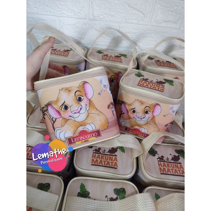 Bolsinha Personalizada Frasqueira Retangular Simba