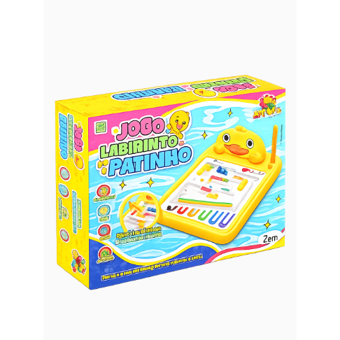 Jogo Divertido do Patinho – Labirinto com Ímã Educativo Infantil