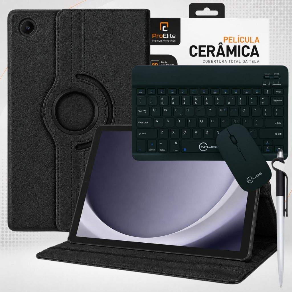 Kit Completo Capa Teclado Para Tab Galaxy A9 8.7 Polegadas + Teclado e Mouse + Pelicula + Caneta