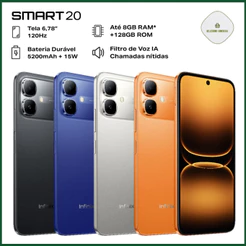 Celular Infinix Smart 20 4G 128GB / 4GB RAM DUAL SIM TELA 6.78" 5200mAh