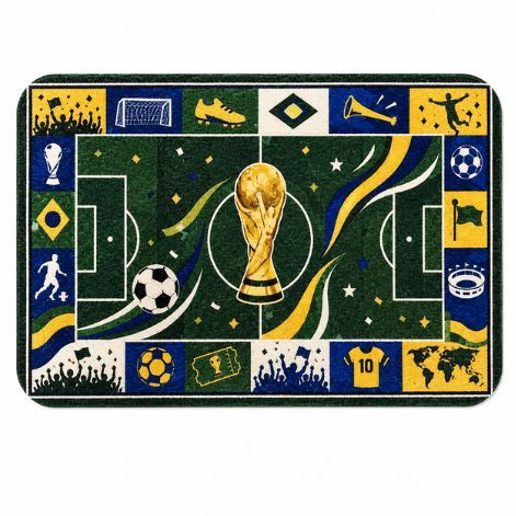 Tapete Entrada Brasil Copa do Mundo Antiderrapante