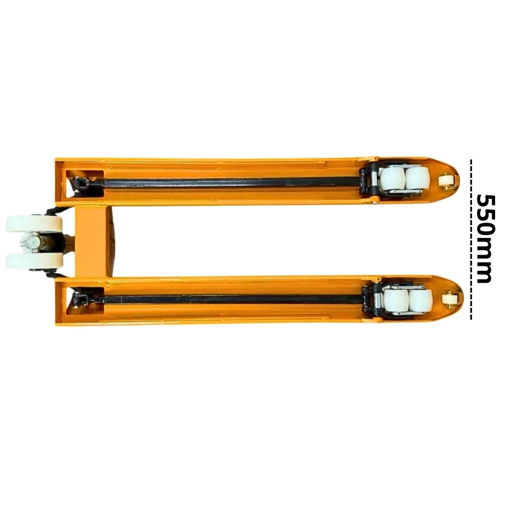 Paleteira Manual 2 Toneladas Garfo 1200Mm X 550Mm Aço Carbono Reforçado TNT com Roda Dupla de Nylon — imagem 2 de 2