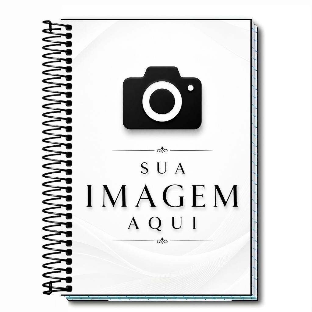 Caderno Personalizado com sua Foto, Logo ou Arte |Exclusivo |Capa Dura & Espiral 1,10,15,20 Matérias