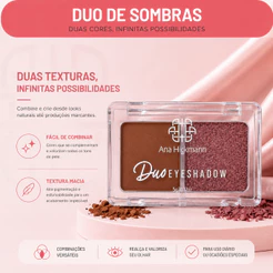 Ana Hickmann Duo Eyeshadow Duo 4 (Bege Claro e Rosa Claro)