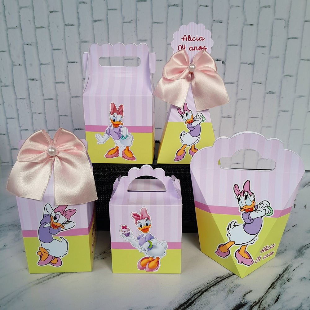 PEGUE E MONTE Kit Caixas Personalizadas Lembrancinhas Margarida Daisy Lembrancinha Aniversário