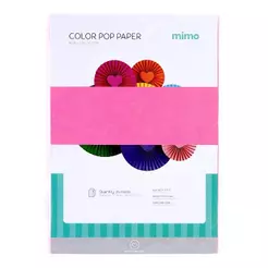 Papel Color Pop Rosa Pink Fluorescente Mimo - A4 - 180 g - 25 fls