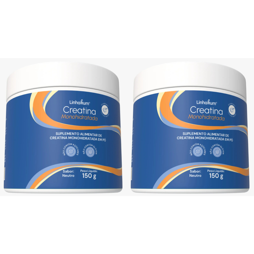 2un Creatina Suplemento 100% Monohidratada Muscular Linhahum 150g