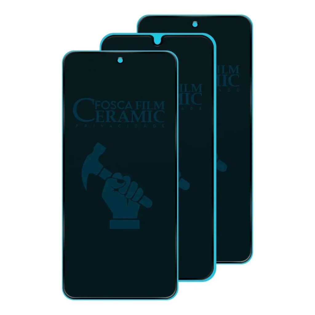 3 Pelí Cerâmica Privacy Fosca Para Redmi Note 15 Pro Plus