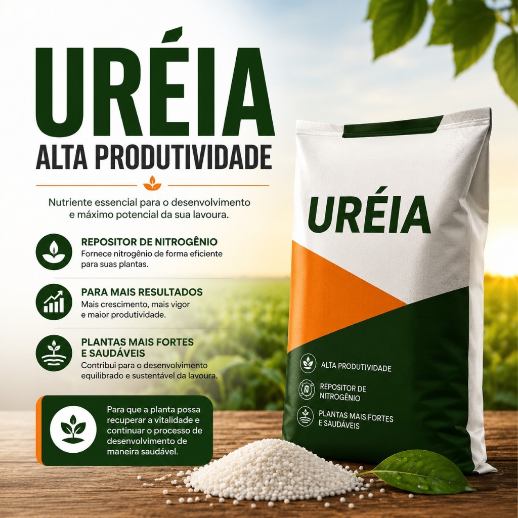 Ureia Agrícola Alta Concentração de Nitrogênio Para Plantas Mais Fortes