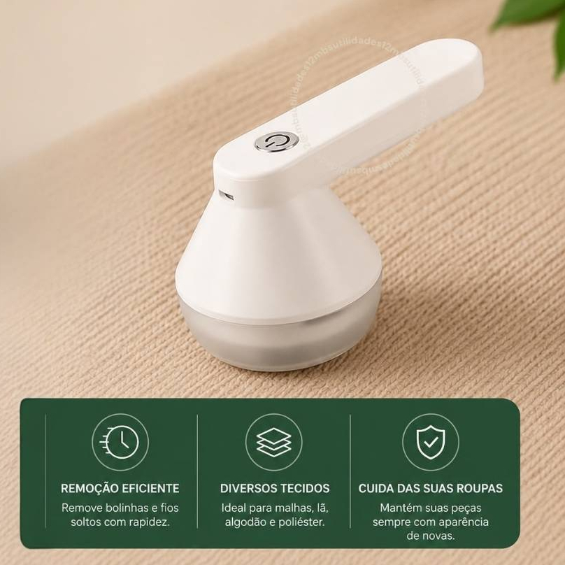 Removedor de Pelos e Bolinhas Elétrico USB Recarregável Sem Fio Papa Tecidos Lã  Fiapos  Potente USB