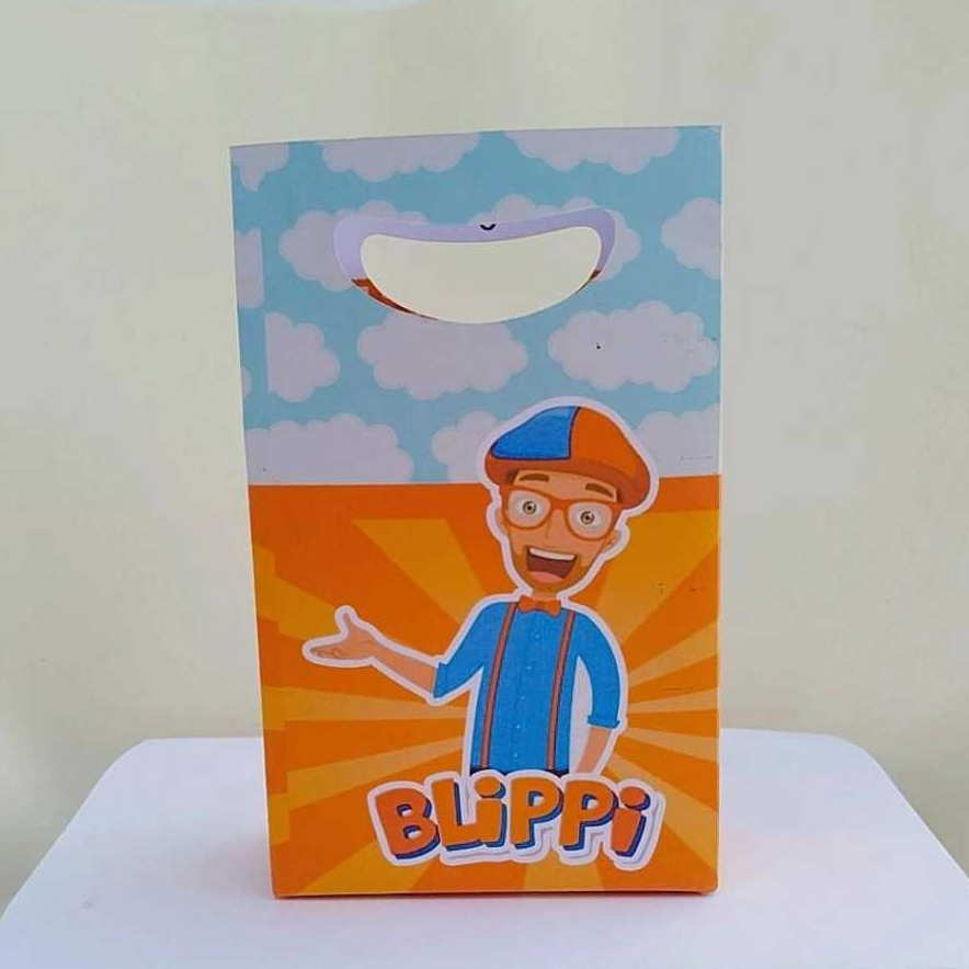 Kit Sacolinha Surpresa Festa Infantil Personalizada BLIPPI Lembrancinhas Aniversário PEGUE E MONTE