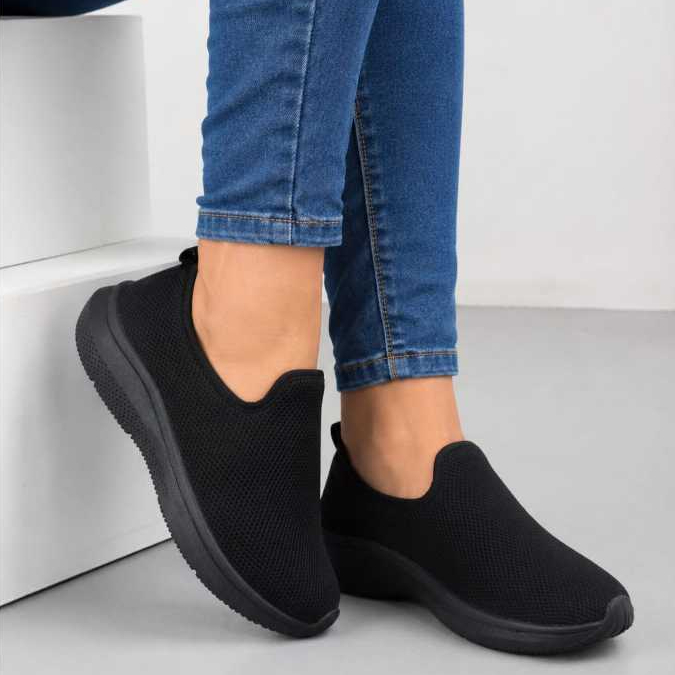 Tênis Meia Feminino Corrida Sem Cadarço Caminhada Academia Ortopédico Confortável Hospital Slip On