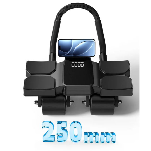 Roda abdominal profissional com suporte para celular e painel inteligente, .Rebote automático，Equipamentos de ginástica