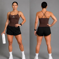FITNESS Kit 2 Regata Fitness Feminina Alcinha Cruzada Microfibra Lisa Toque Gelado Academia Corrida Esportivo