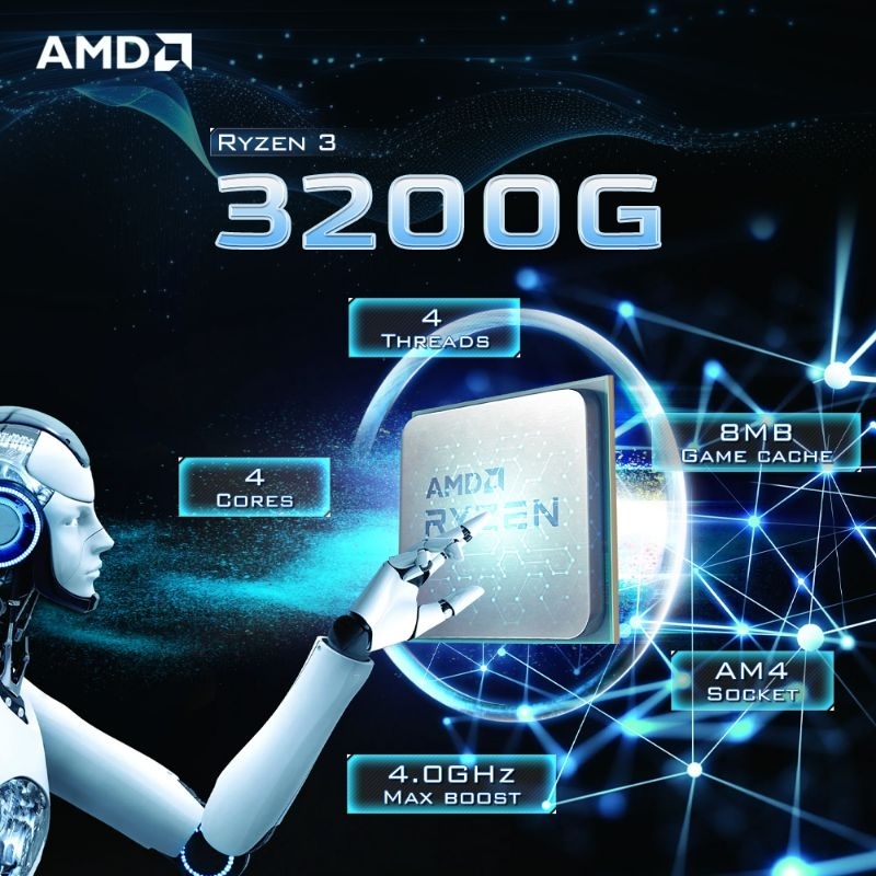 Processador AMD Ryzen 3 3200G 4 Núcleos 3,6 GHz Confiabilidade, Distribuidor Brasileiro, Confiança qualidade gamer jogos